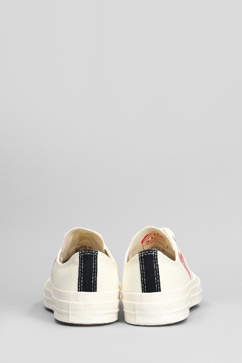 Deliberti Converse X COMME Des GARÇONS PLAY Sneakers Chuck 70 Cdg Low In Cotone Beige Cod. 410138 - Deliberti The Luxury Shopping
