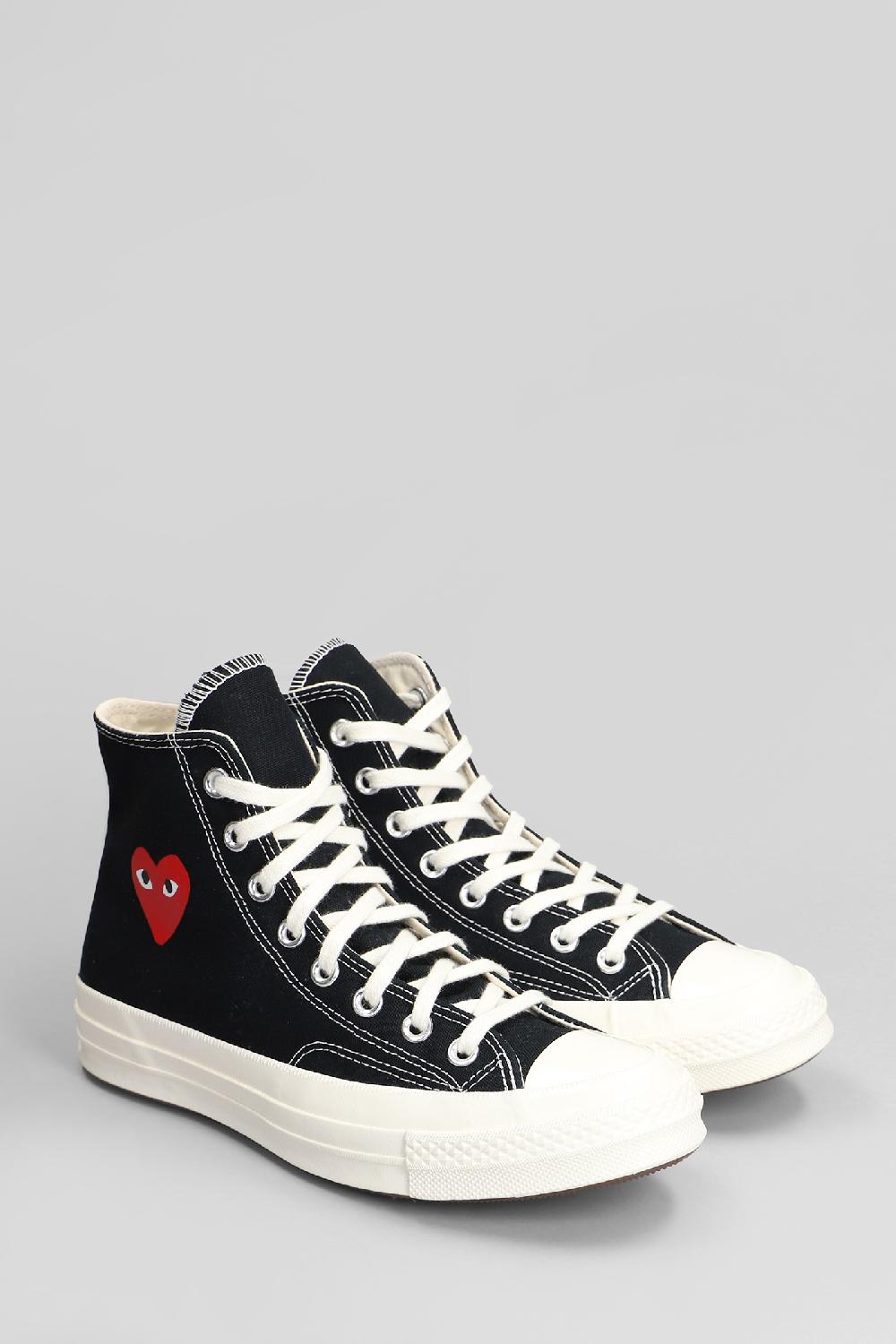 Deliberti Converse X COMME Des GARÇONS PLAY Sneakers Chuck 70 Cdg High In Cotone Nero Cod. 410141 - Deliberti The Luxury Shopping