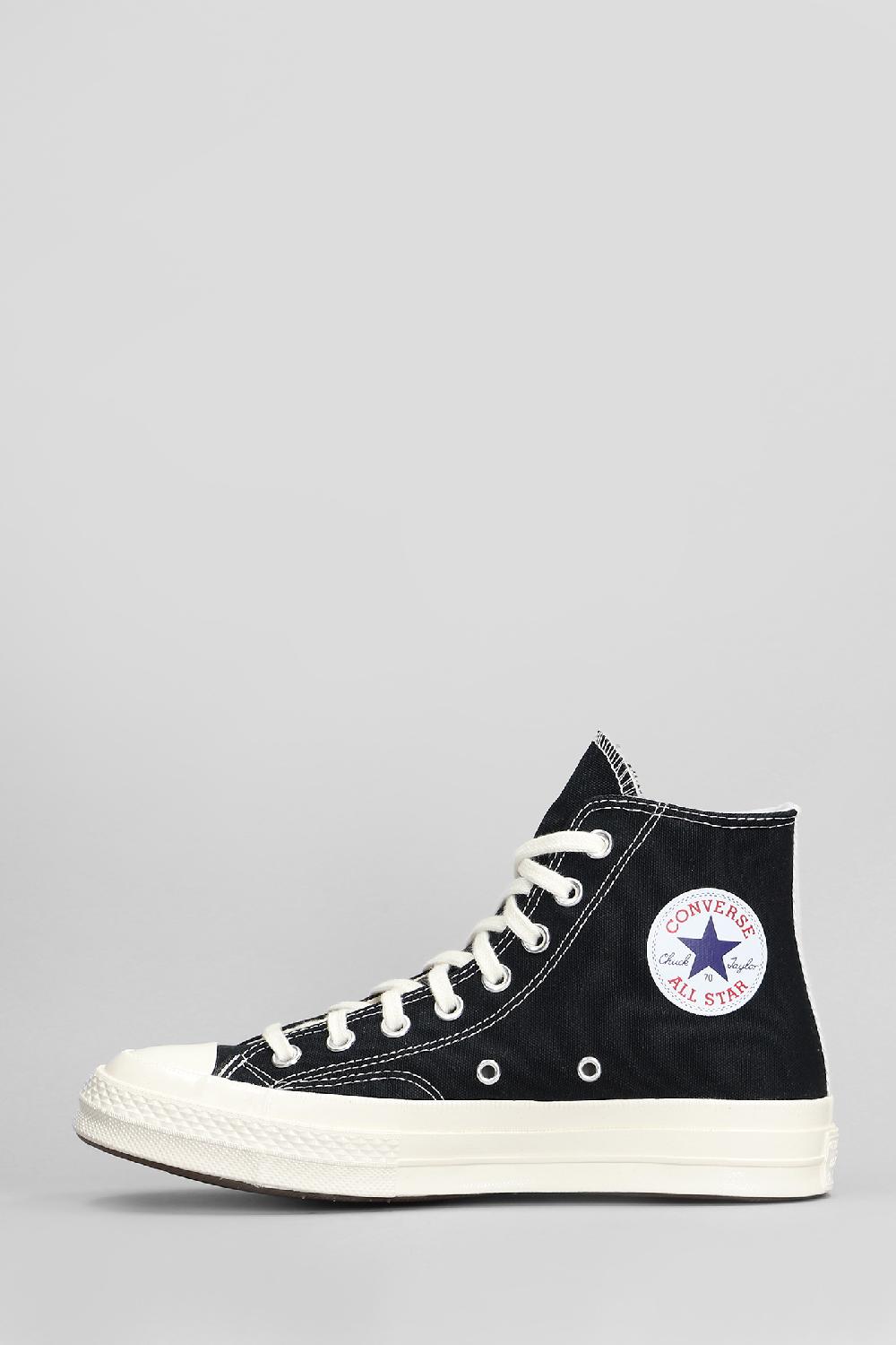 Deliberti Converse X COMME Des GARÇONS PLAY Sneakers Chuck 70 Cdg High In Cotone Nero Cod. 410141 - Deliberti The Luxury Shopping