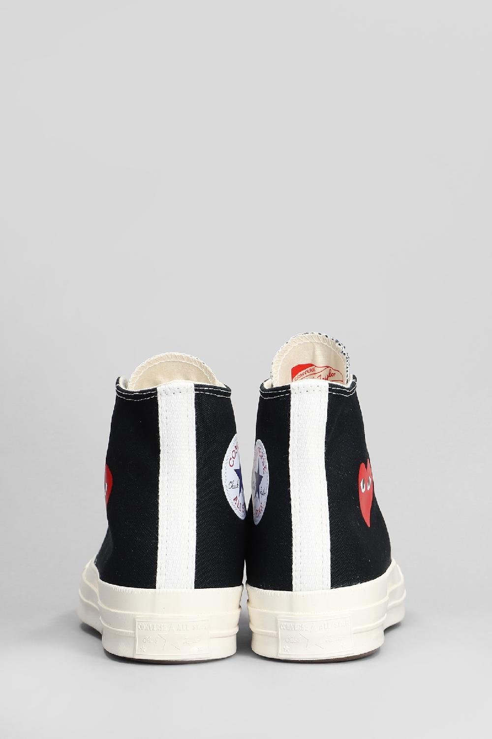 Deliberti Converse X COMME Des GARÇONS PLAY Sneakers Chuck 70 Cdg High In Cotone Nero Cod. 410141 - Deliberti The Luxury Shopping