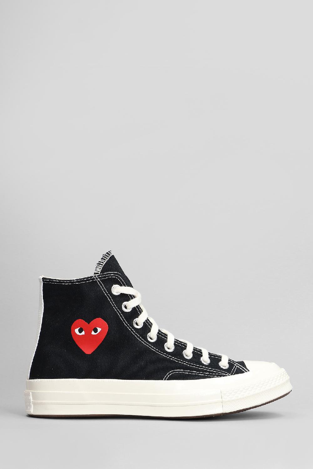 Deliberti Converse x COMME des GARÇONS PLAY Sneakers chuck 70 cdg high in cotone nero cod. 410141 - Deliberti The Luxury Shopping