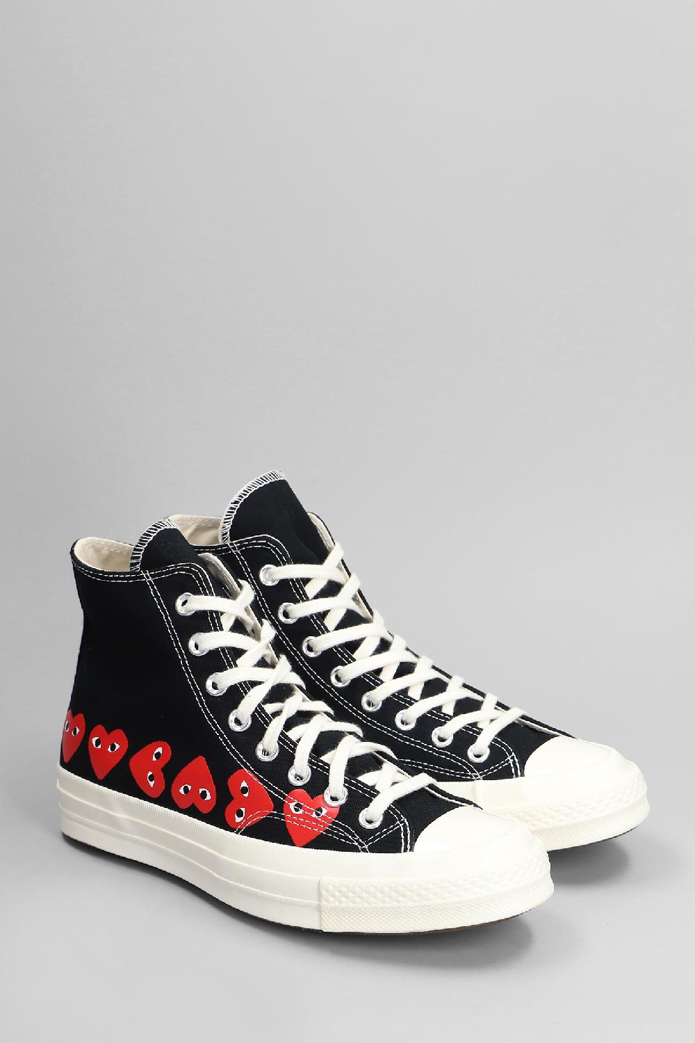 Deliberti Converse X COMME Des GARÇONS PLAY Sneakers Chuck 70 Cdg High In Cotone Nero Cod. 410142 - Deliberti The Luxury Shopping