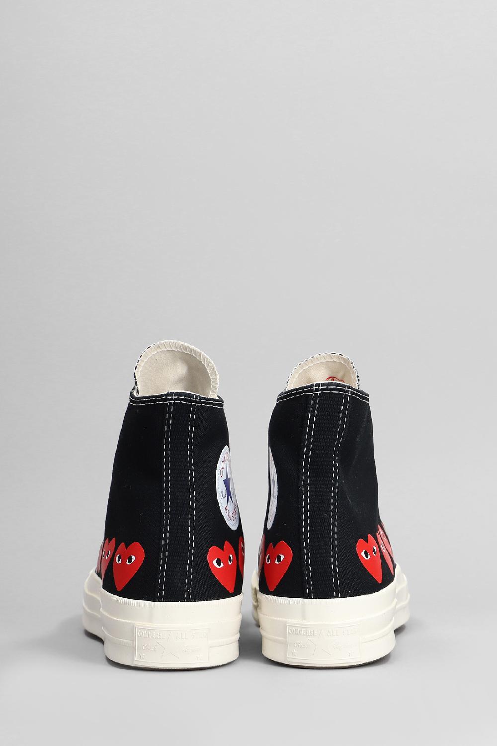 Deliberti Converse X COMME Des GARÇONS PLAY Sneakers Chuck 70 Cdg High In Cotone Nero Cod. 410142 - Deliberti The Luxury Shopping