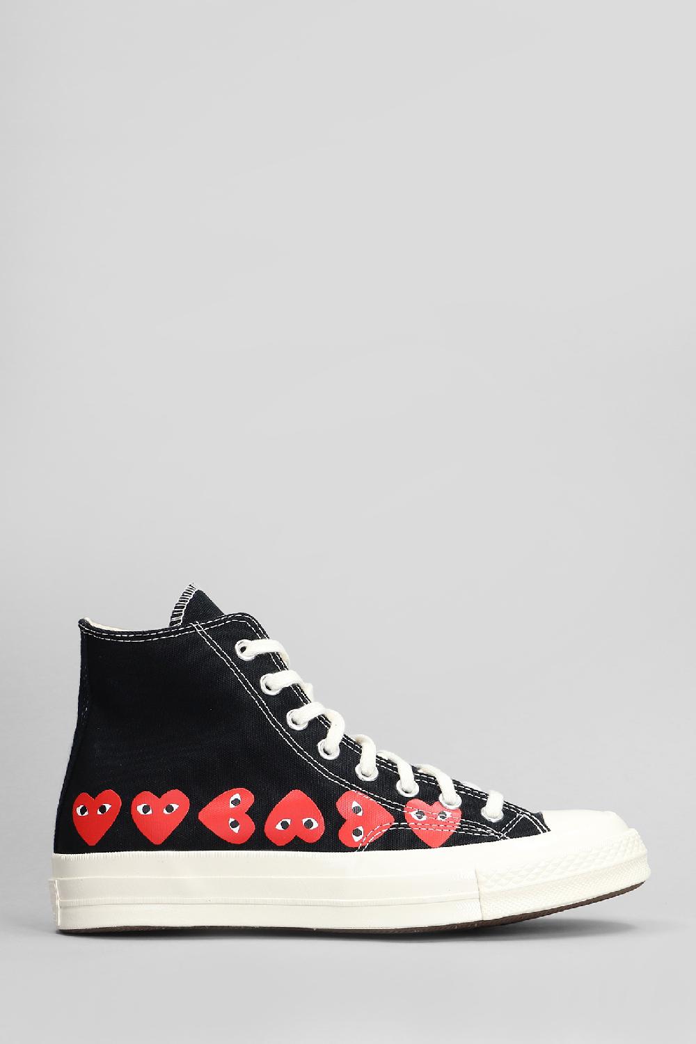 Deliberti Converse x COMME des GARÇONS PLAY Sneakers chuck 70 cdg high in cotone nero cod. 410142 - Deliberti The Luxury Shopping