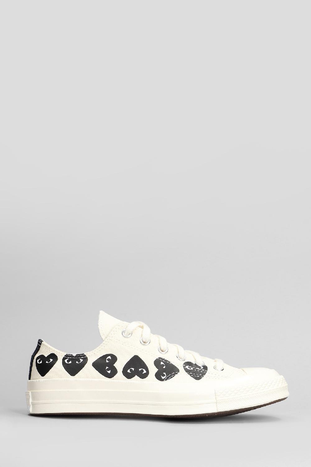 Deliberti Converse x COMME des GARÇONS PLAY Sneakers chuck 70 cdg low in cotone beige cod. 410135 - Deliberti The Luxury Shopping