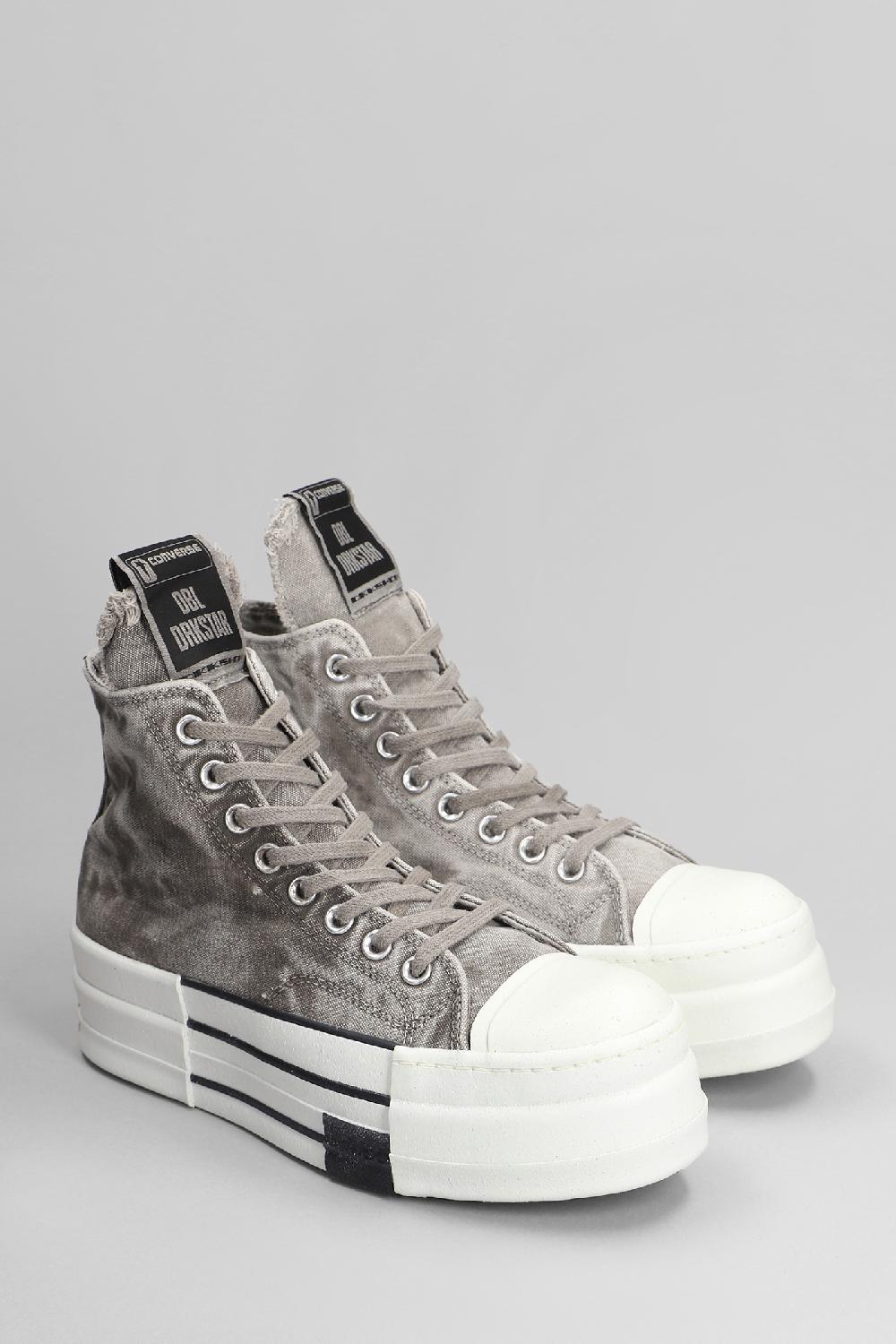 Deliberti Converse X DRKSHDW Sneakers Dbl Drkstar In Cotone Grigio Cod. 401831 - Deliberti The Luxury Shopping