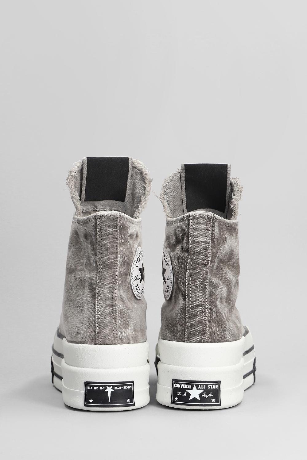 Deliberti Converse X DRKSHDW Sneakers Dbl Drkstar In Cotone Grigio Cod. 401831 - Deliberti The Luxury Shopping