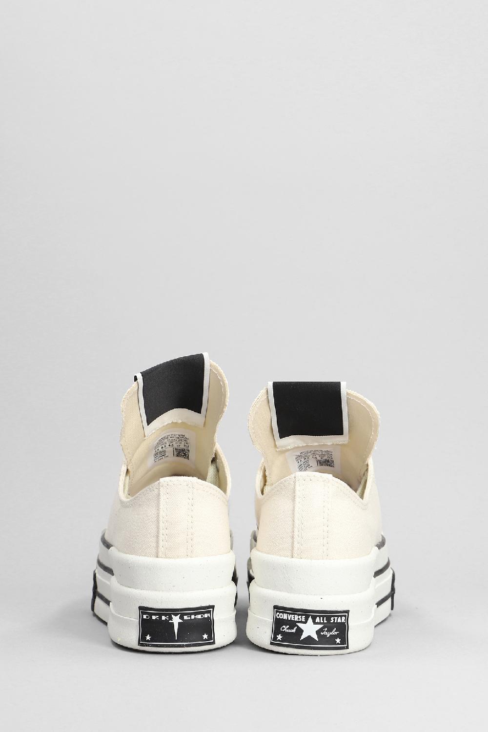 Deliberti Converse X DRKSHDW Sneakers Dbl Drkstar Ox In Cotone Beige Cod. 385718 - Deliberti The Luxury Shopping