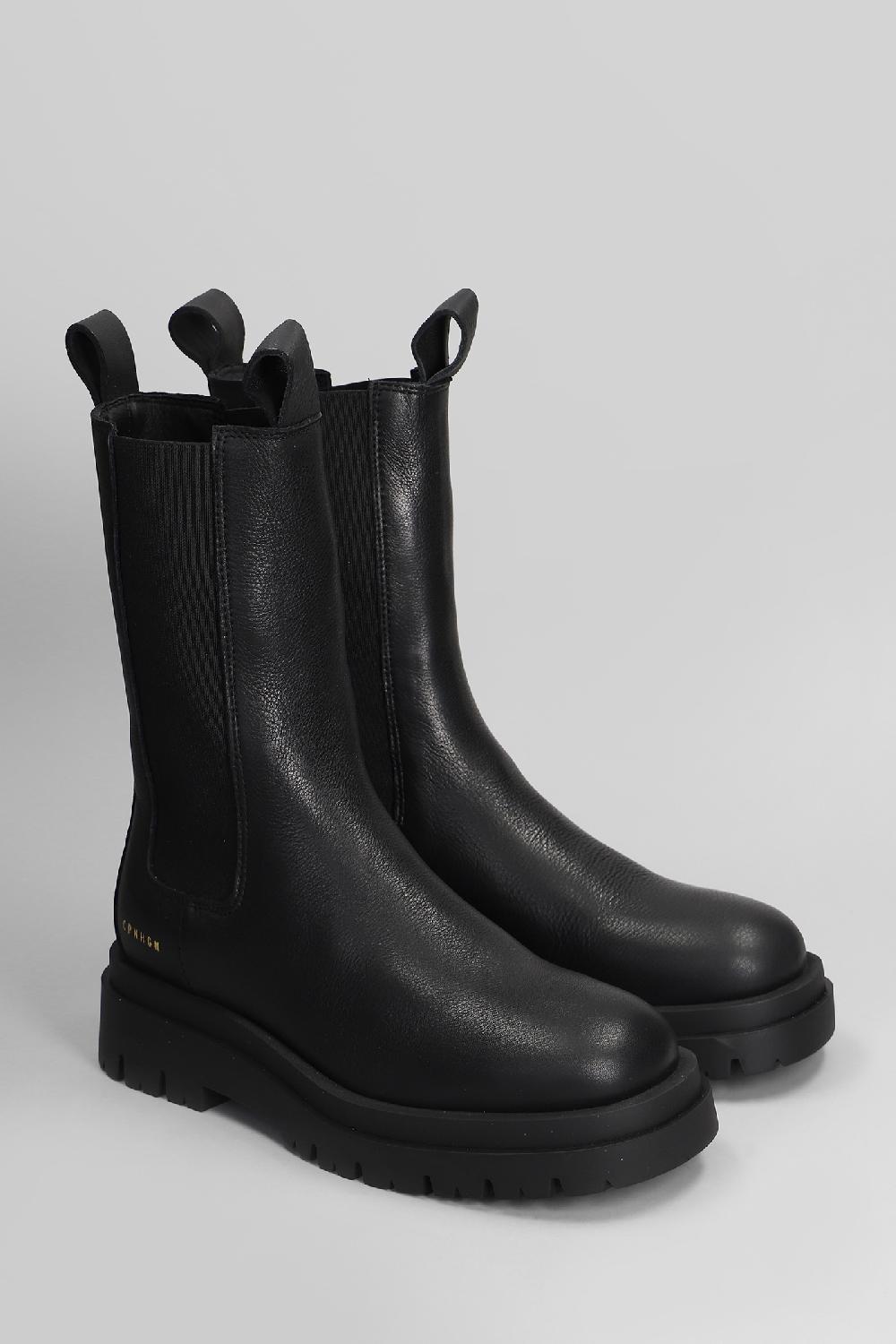 Deliberti Copenhagen Anfibi Cph 1000 In Pelle Nera Cod. 410110 - Deliberti The Luxury Shopping