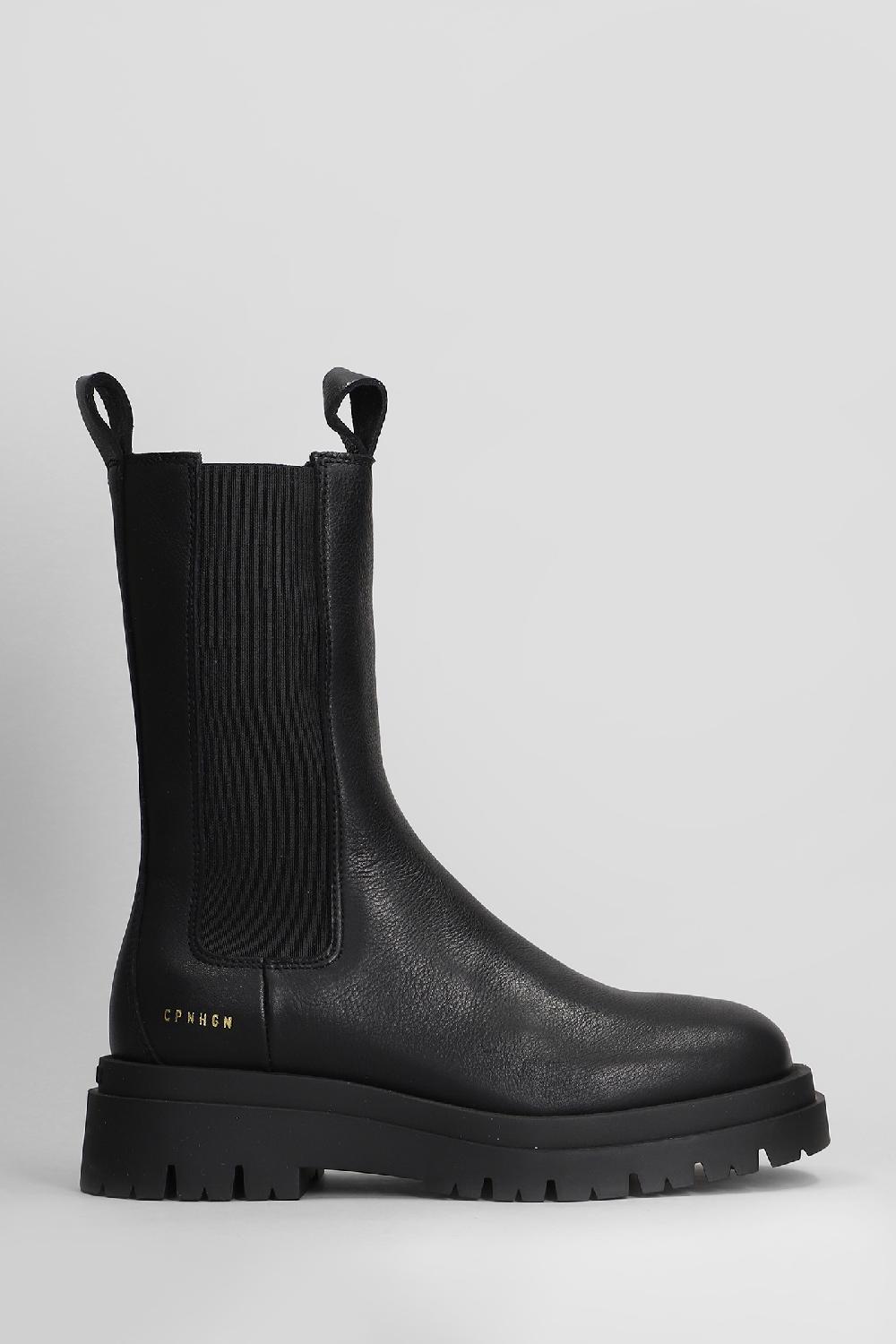 Deliberti Copenhagen Anfibi cph 1000 in pelle nera cod. 410110 - Deliberti The Luxury Shopping