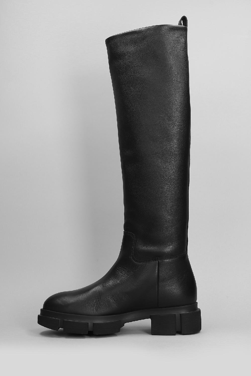 Deliberti Copenhagen Stivali Tacco Basso Cph 551 In Pelle Nera Cod. 410109 - Deliberti The Luxury Shopping