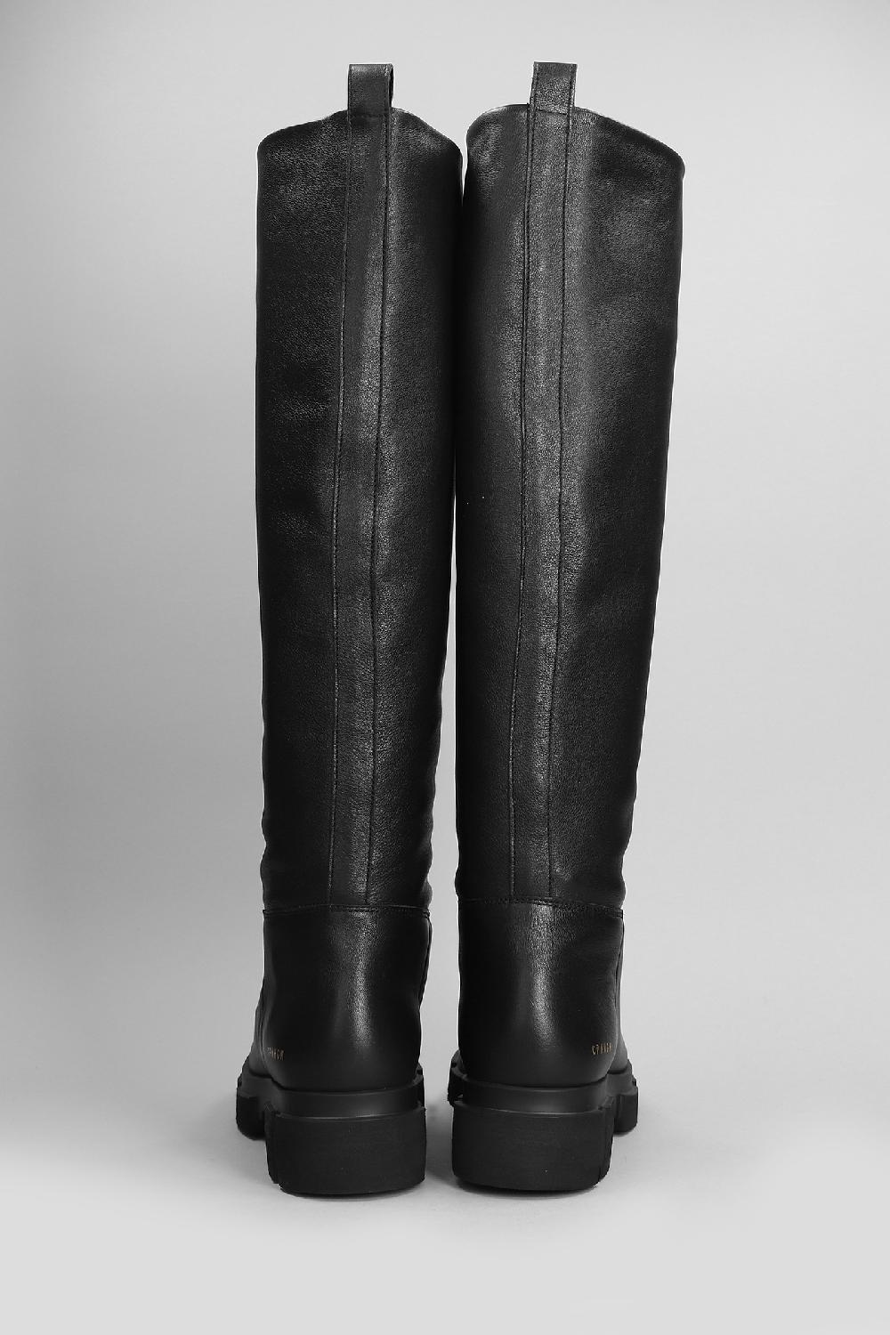 Deliberti Copenhagen Stivali Tacco Basso Cph 551 In Pelle Nera Cod. 410109 - Deliberti The Luxury Shopping