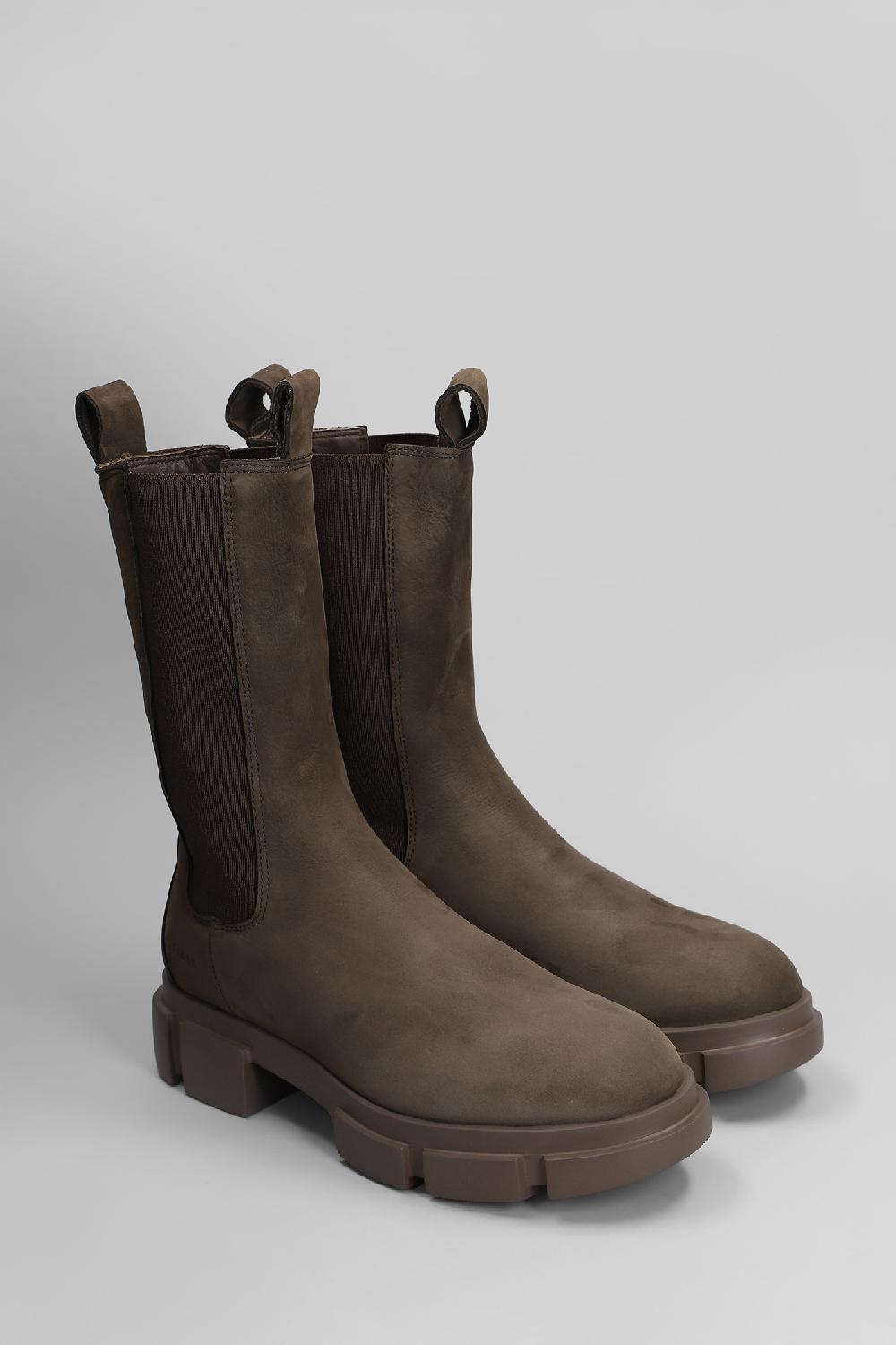 Deliberti Copenhagen Tronchetti Tacco Alto Cph 500 In Nabuk Marrone Cod. 410131 - Deliberti The Luxury Shopping