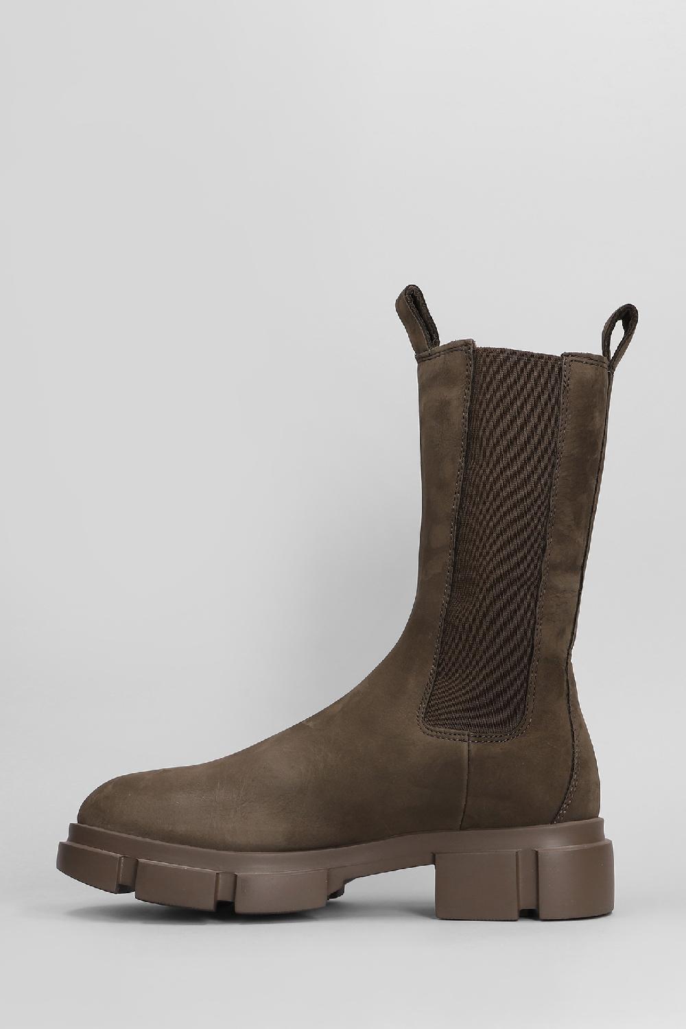 Deliberti Copenhagen Tronchetti Tacco Alto Cph 500 In Nabuk Marrone Cod. 410131 - Deliberti The Luxury Shopping