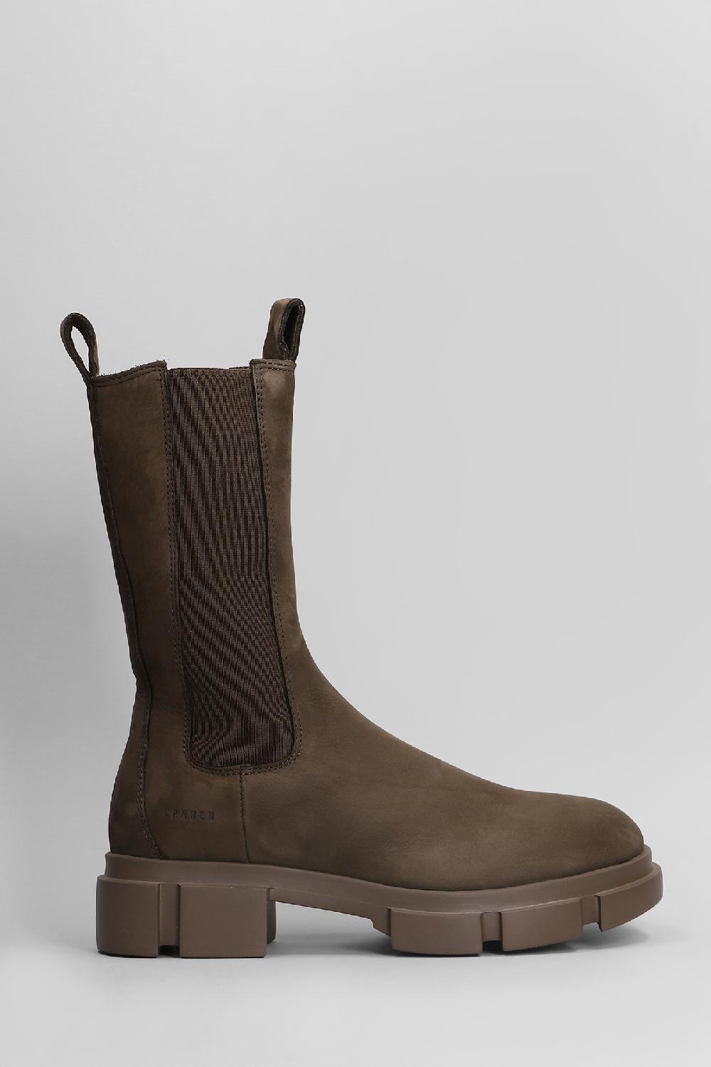 Deliberti Copenhagen Tronchetti tacco alto cph 500 in nabuk marrone cod. 410131 - Deliberti The Luxury Shopping