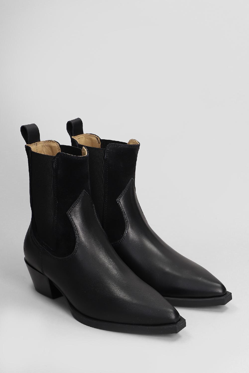 Deliberti Copenhagen Tronchetti Texani Cph 217 In Pelle Nera Cod. 408336 - Deliberti The Luxury Shopping