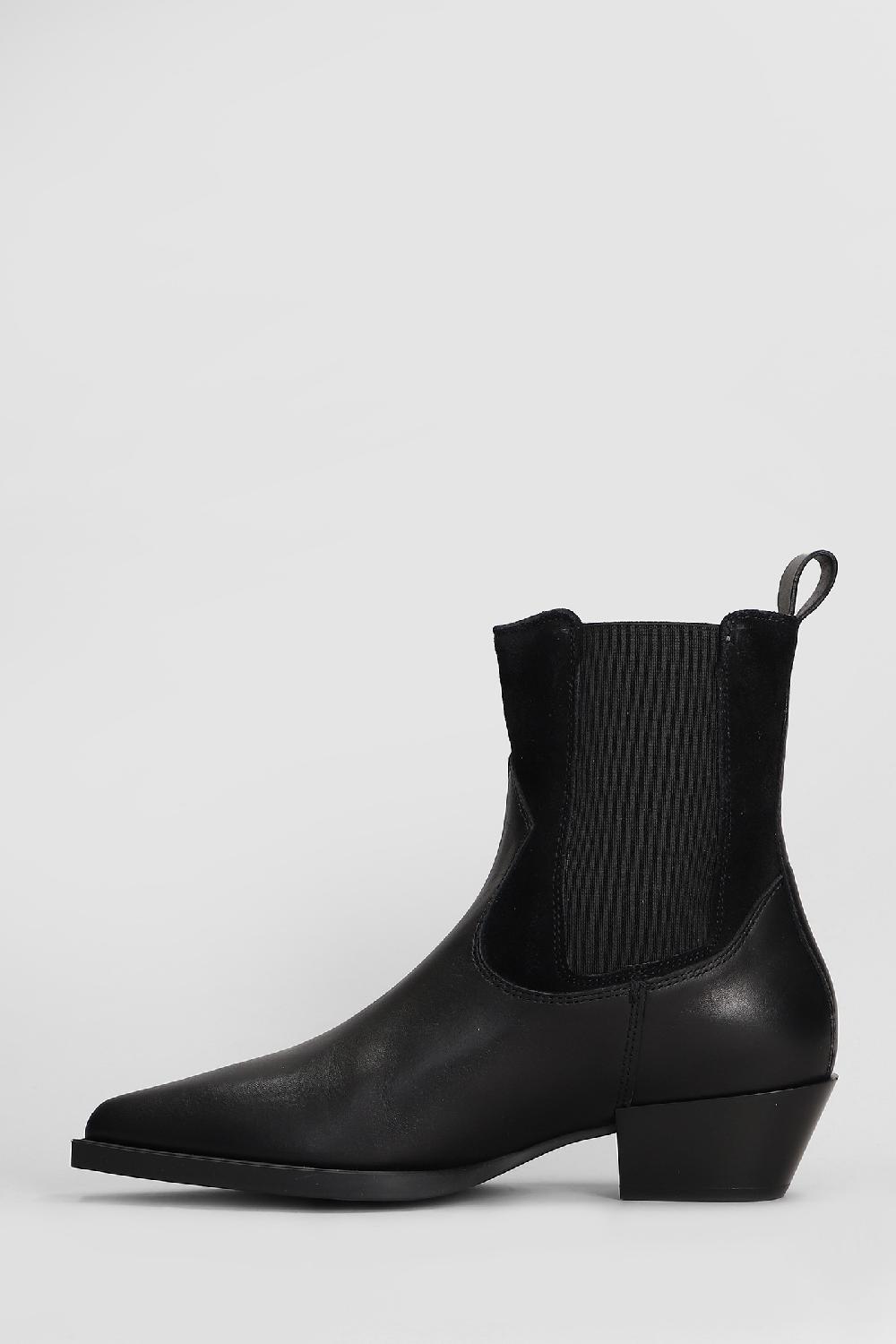 Deliberti Copenhagen Tronchetti Texani Cph 217 In Pelle Nera Cod. 408336 - Deliberti The Luxury Shopping