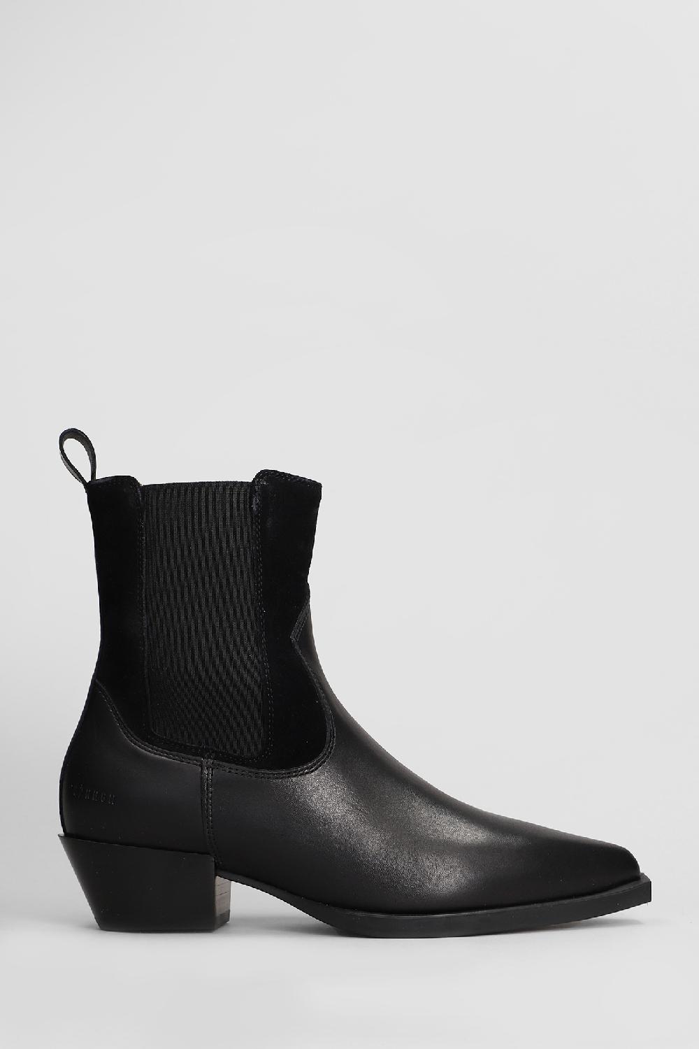 Deliberti Copenhagen Tronchetti texani cph 217 in pelle nera cod. 408336 - Deliberti The Luxury Shopping