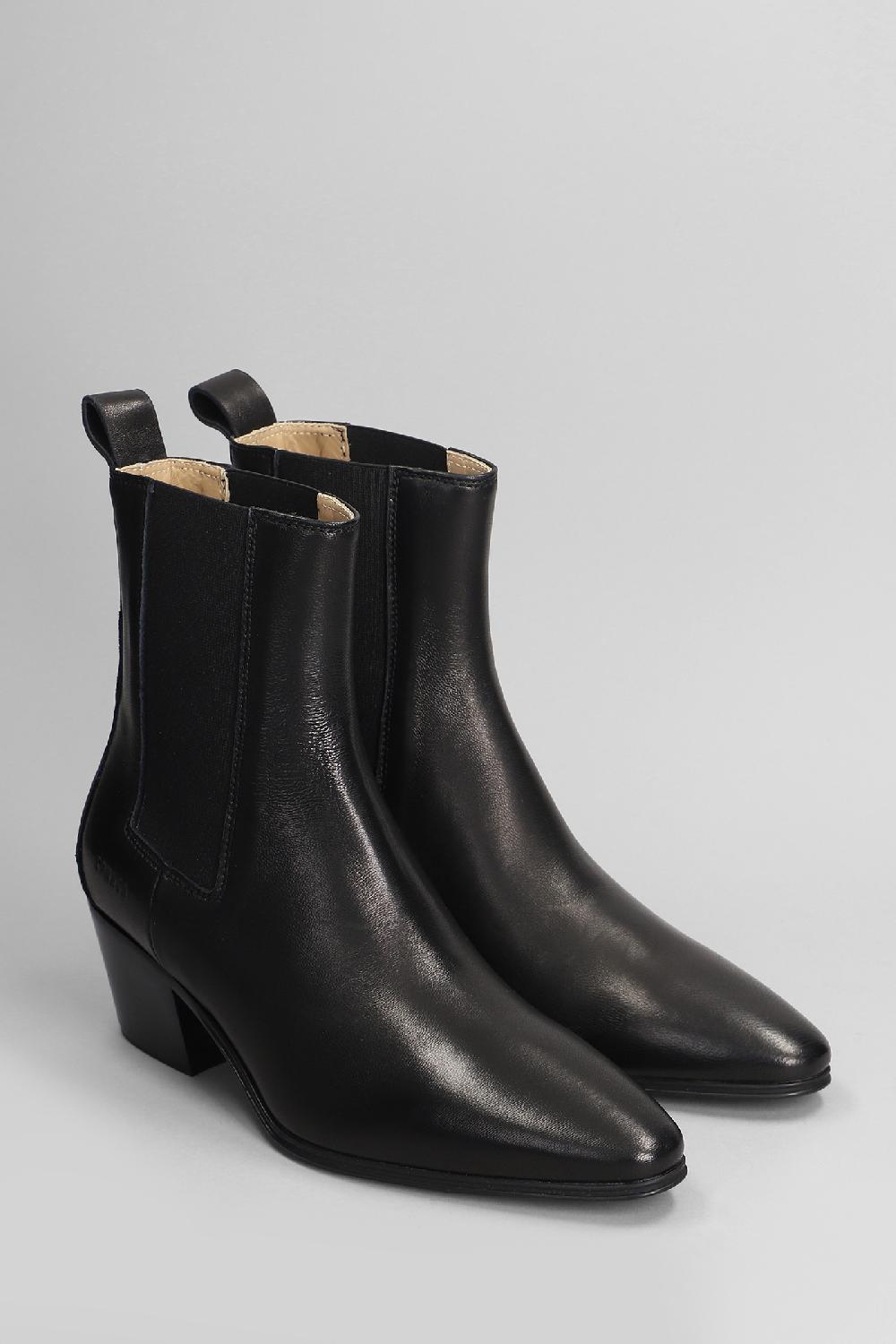 Deliberti Copenhagen Tronchetti Texani Cph 252 In Pelle Nera Cod. 406003 - Deliberti The Luxury Shopping