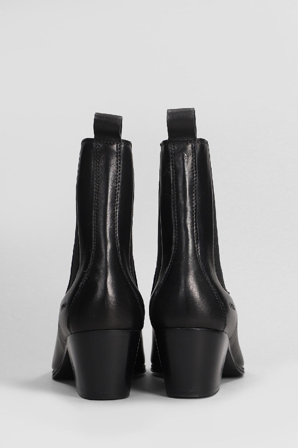 Deliberti Copenhagen Tronchetti Texani Cph 252 In Pelle Nera Cod. 406003 - Deliberti The Luxury Shopping