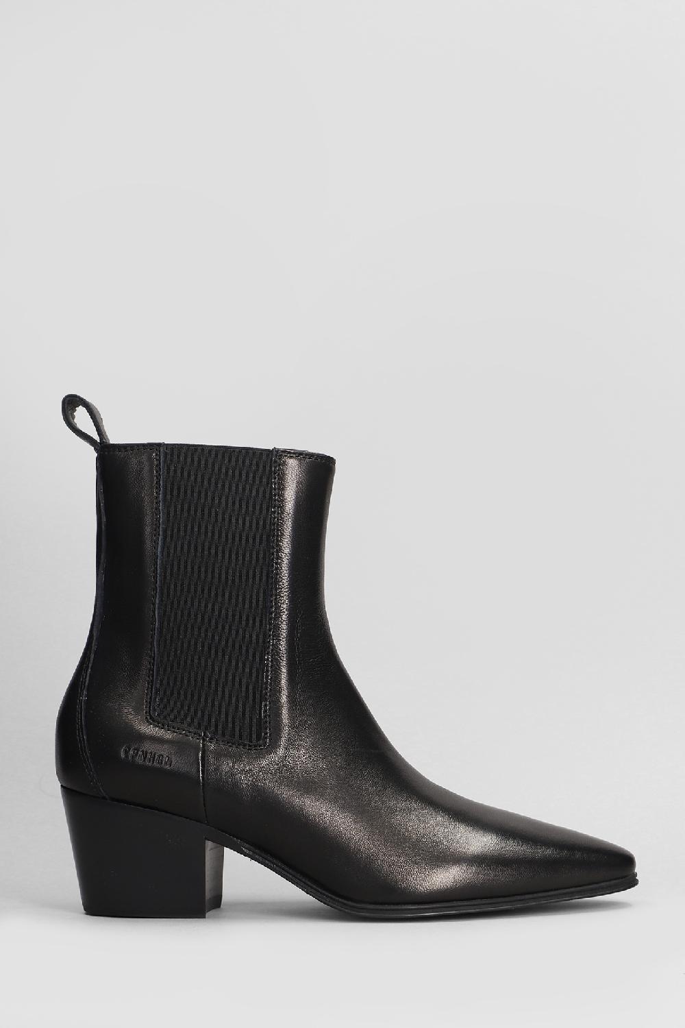Deliberti Copenhagen Tronchetti texani cph 252 in pelle nera cod. 406003 - Deliberti The Luxury Shopping