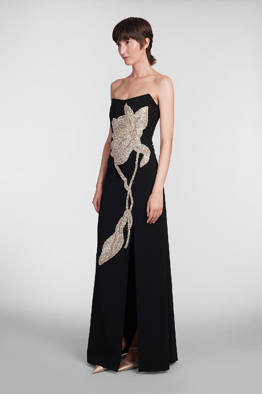 Deliberti Costarellos Abito Fara In Poliestere Nero Cod. 406738 - Deliberti The Luxury Shopping