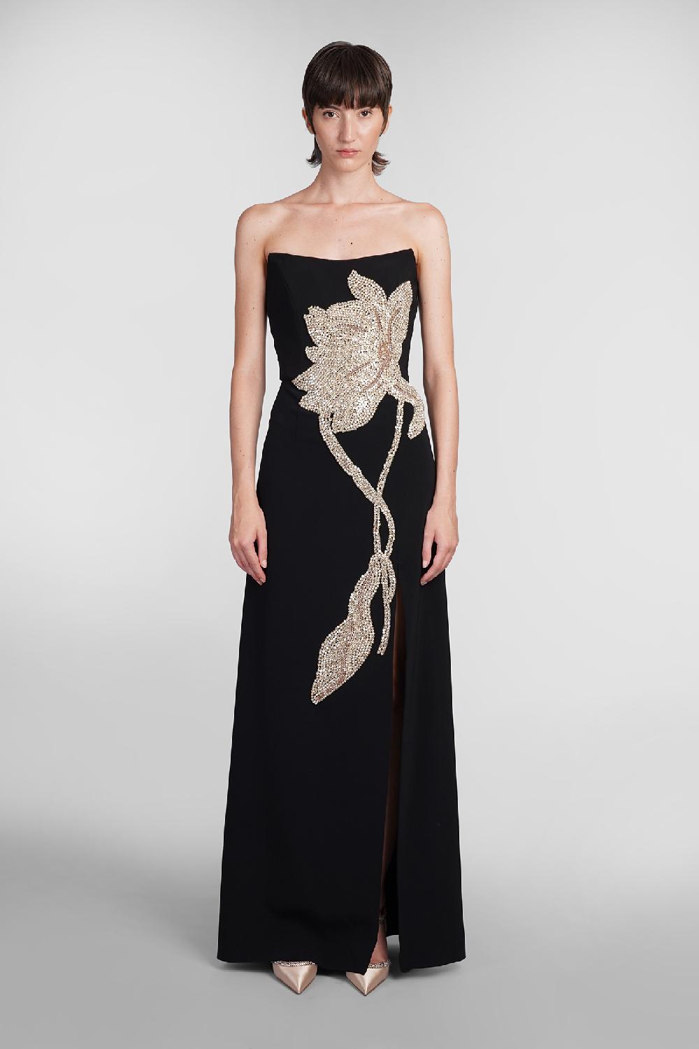 Deliberti Costarellos Abito fara in poliestere nero cod. 406738 - Deliberti The Luxury Shopping