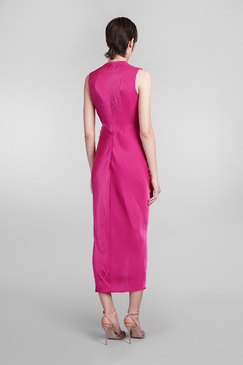 Deliberti Costarellos Abito Franca In Poliestere Fucsia Cod. 401966 - Deliberti The Luxury Shopping