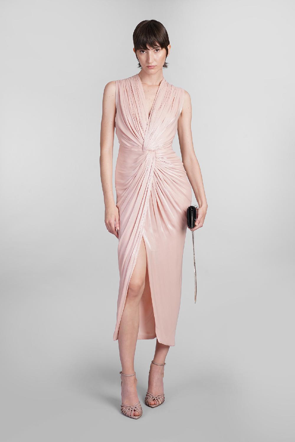 Deliberti Costarellos Abito Franca In Poliestere Rosa Cod. 401965 - Deliberti The Luxury Shopping