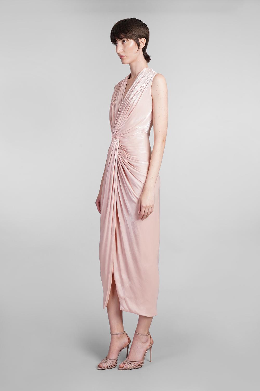 Deliberti Costarellos Abito Franca In Poliestere Rosa Cod. 401965 - Deliberti The Luxury Shopping