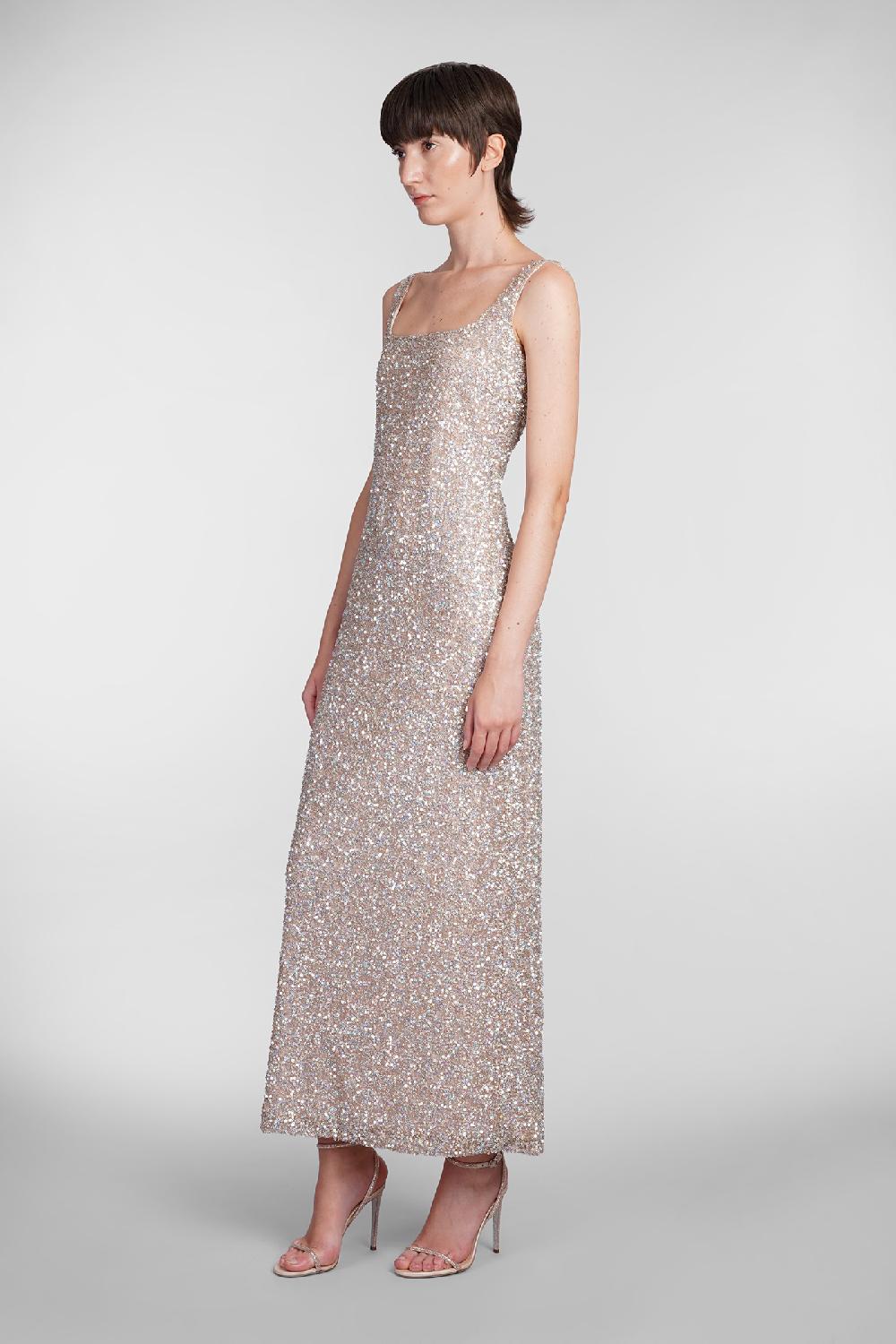 Deliberti Costarellos Abito Harper In Poliestere Oro Cod. 406740 - Deliberti The Luxury Shopping