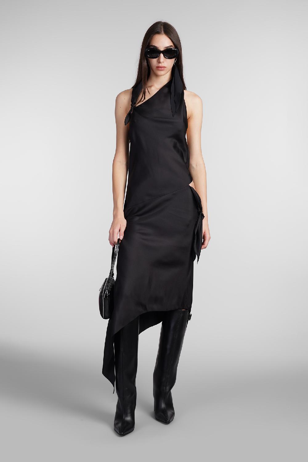 Deliberti Courreges Abito In Seta Nera Cod. 409346 - Deliberti The Luxury Shopping