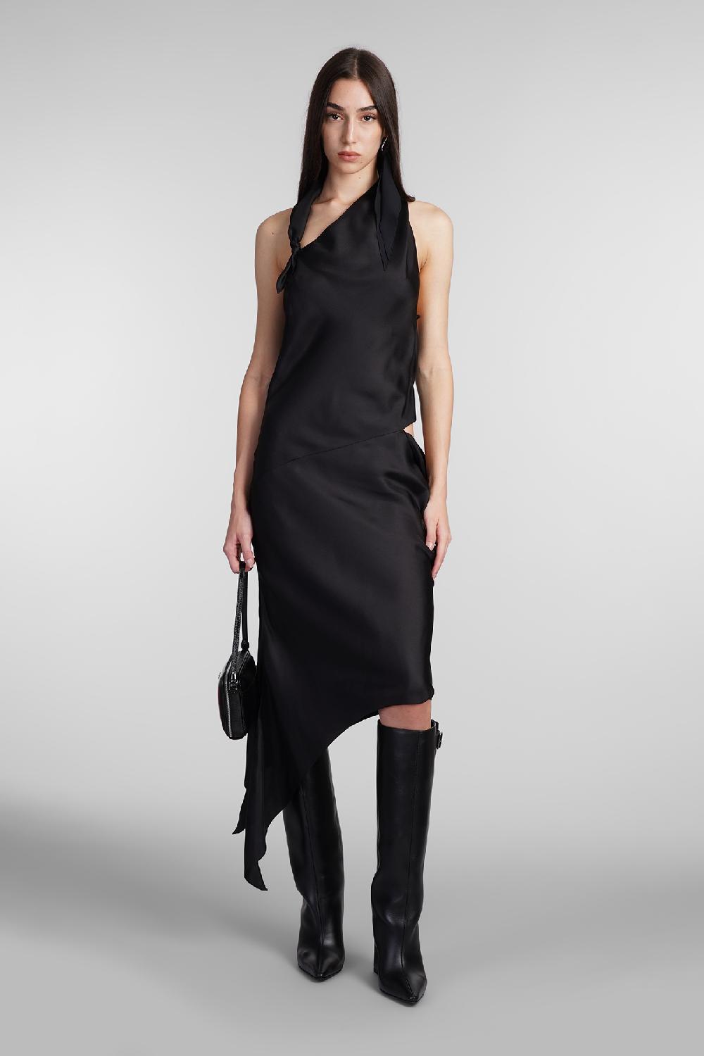 Deliberti Courreges Abito in seta nera cod. 409346 - Deliberti The Luxury Shopping