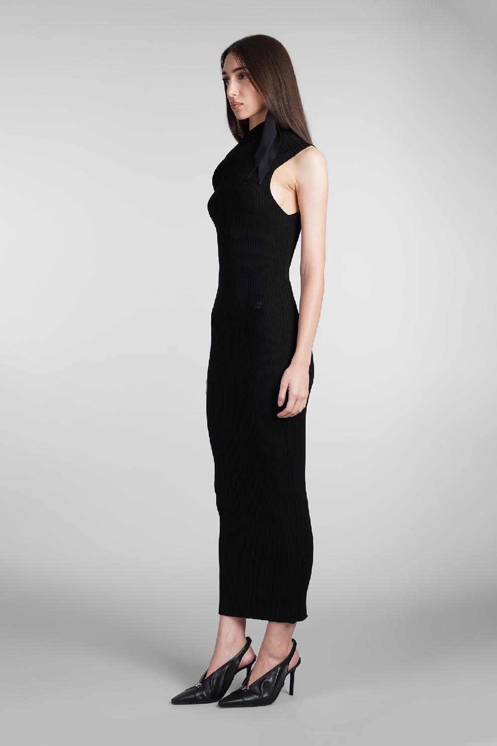 Deliberti Courreges Abito In Viscosa Nera Cod. 408570 - Deliberti The Luxury Shopping