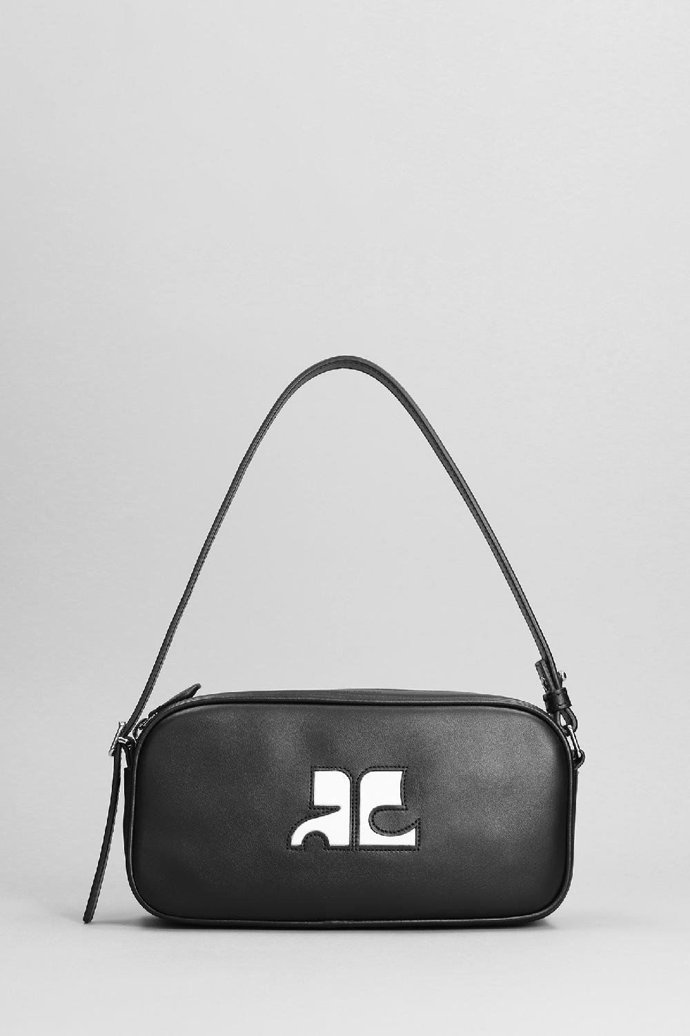 Deliberti Courreges Borsa a mano baguette in pelle nera cod. 382174 - Deliberti The Luxury Shopping