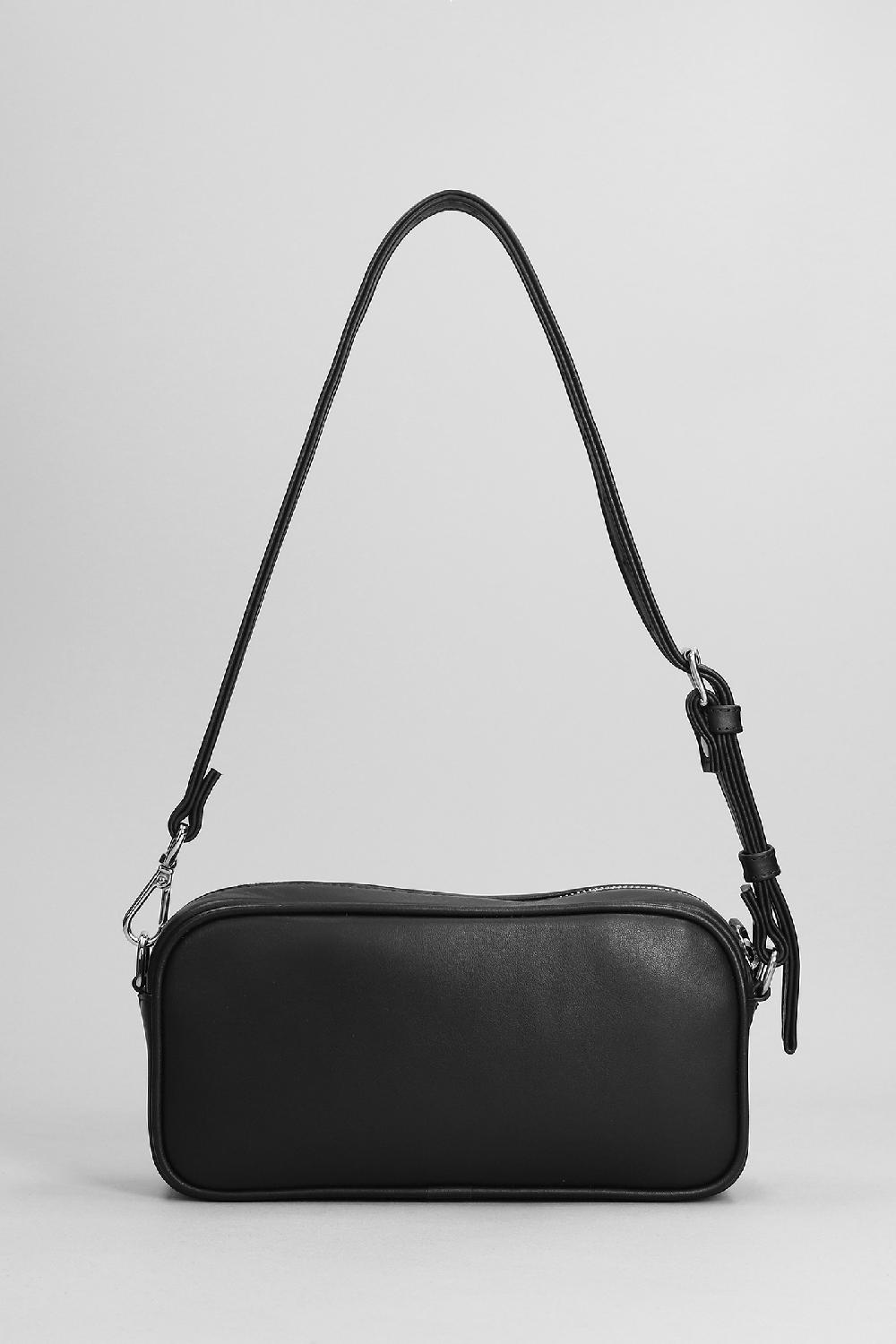 Deliberti Courreges Borsa A Spalla Baguette Camera Cuir In Pelle Nera Cod. 375498 - Deliberti The Luxury Shopping