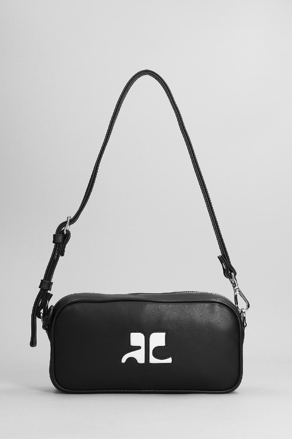Deliberti Courreges Borsa a spalla baguette camera cuir in pelle nera cod. 375498 - Deliberti The Luxury Shopping
