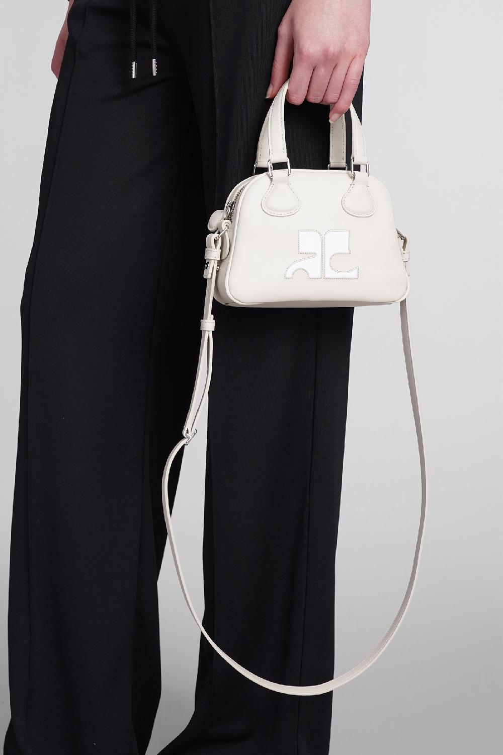 Deliberti Courreges Borsa A Spalla Bowling In Pelle Beige Cod. 398514 - Deliberti The Luxury Shopping