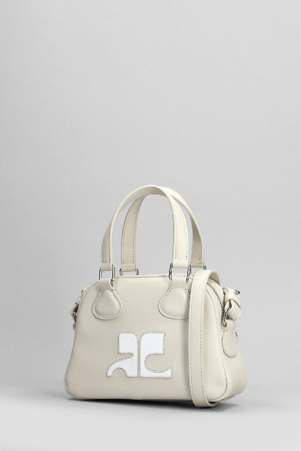 Deliberti Courreges Borsa A Spalla Bowling In Pelle Beige Cod. 398514 - Deliberti The Luxury Shopping