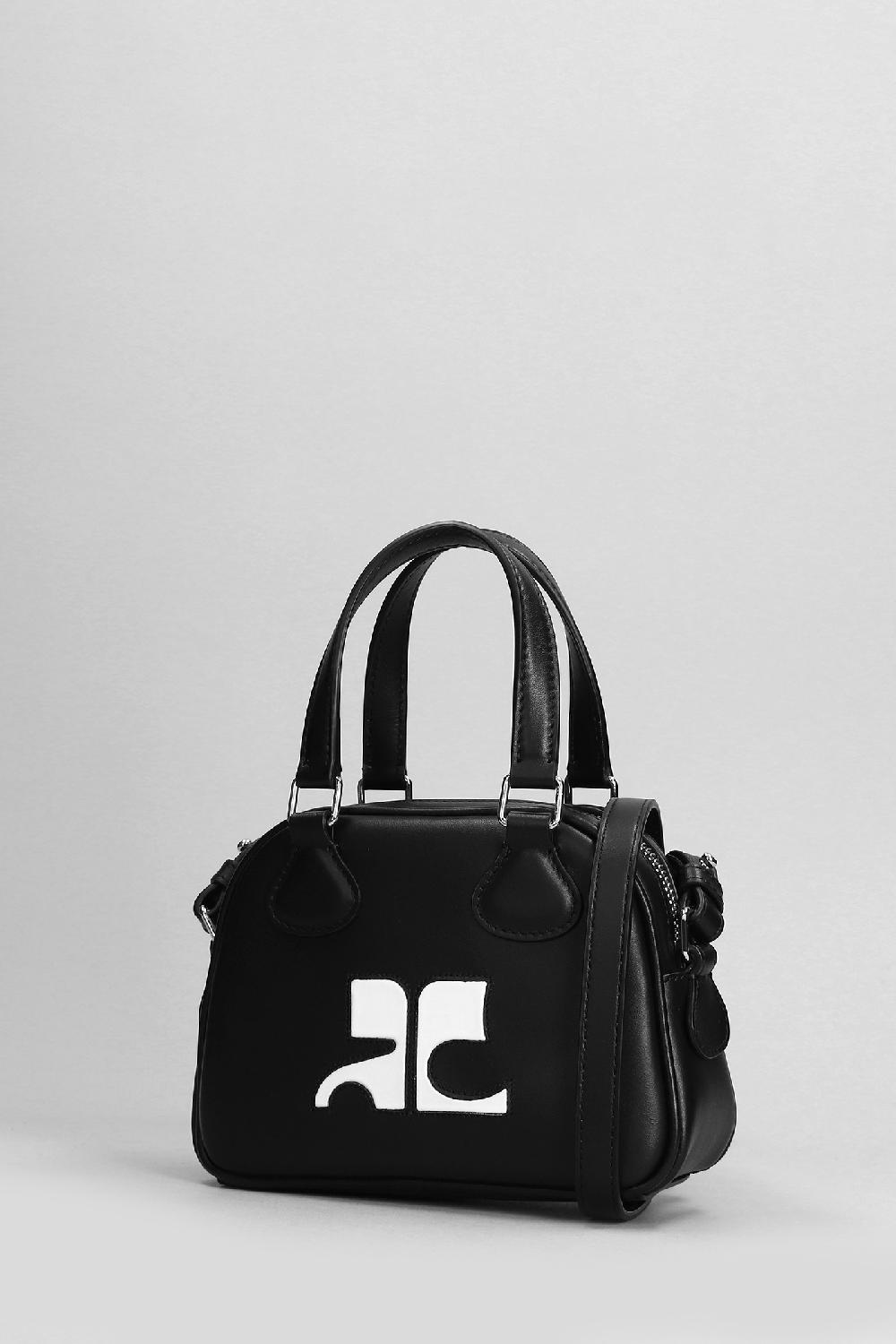 Deliberti Courreges Borsa A Spalla Bowling In Pelle Nera Cod. 398515 - Deliberti The Luxury Shopping