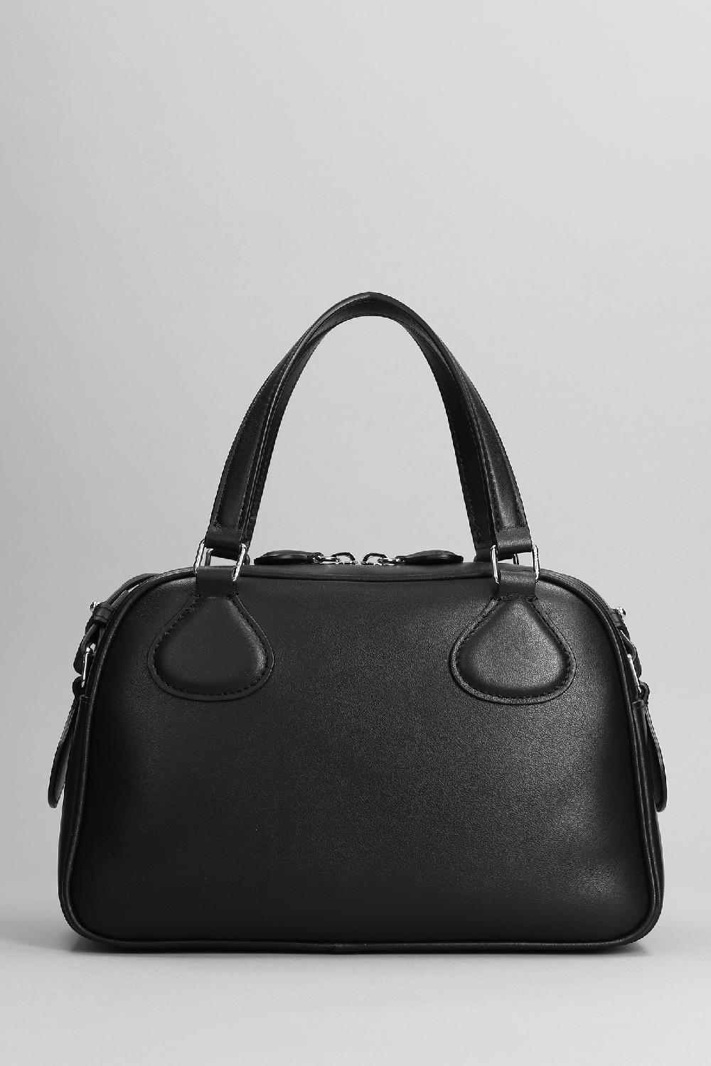 Deliberti Courreges Borsa A Spalla Bowling In Pelle Nera Cod. 398977 - Deliberti The Luxury Shopping