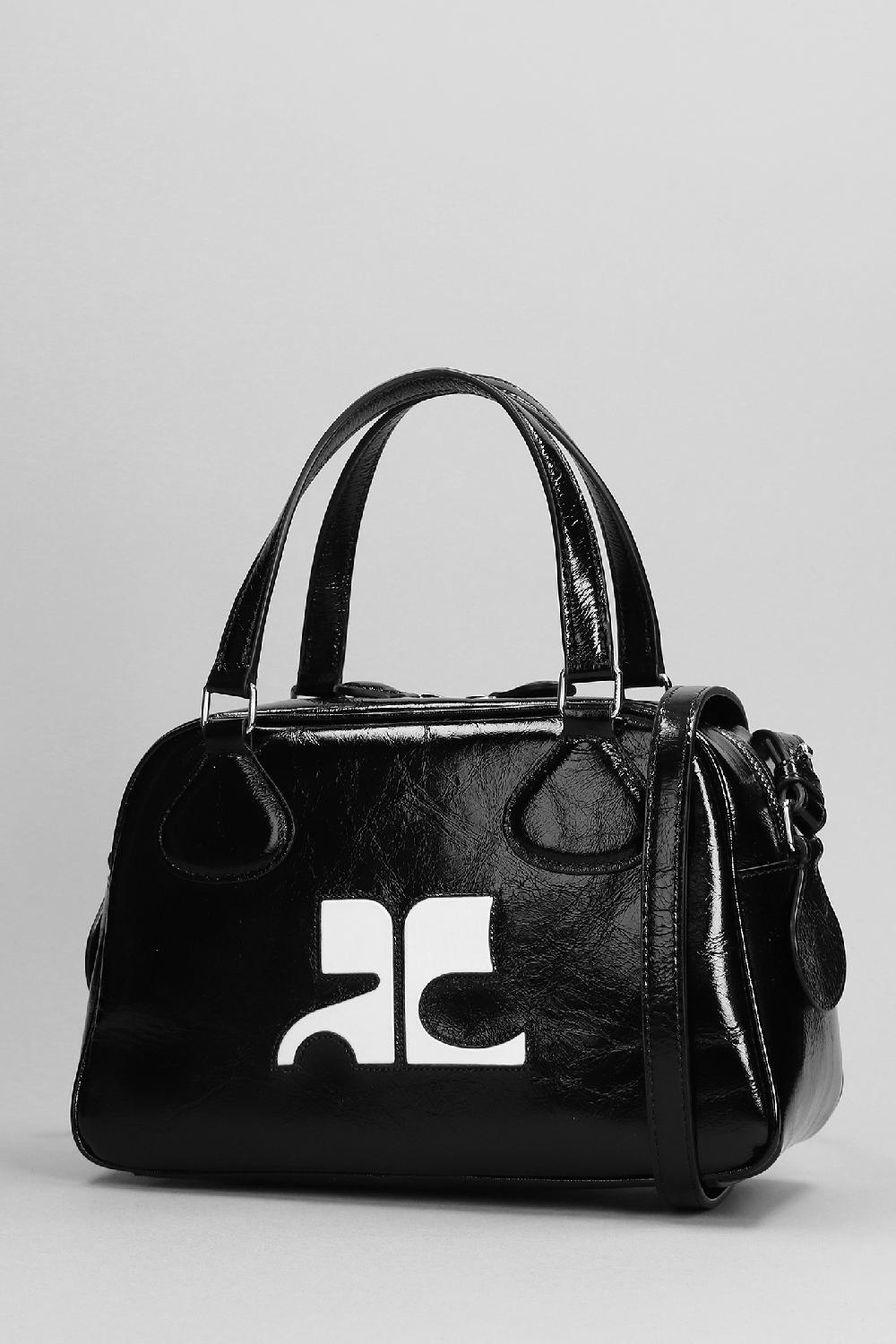 Deliberti Courreges Borsa A Spalla Bowling In Vernice Nera Cod. 398513 - Deliberti The Luxury Shopping