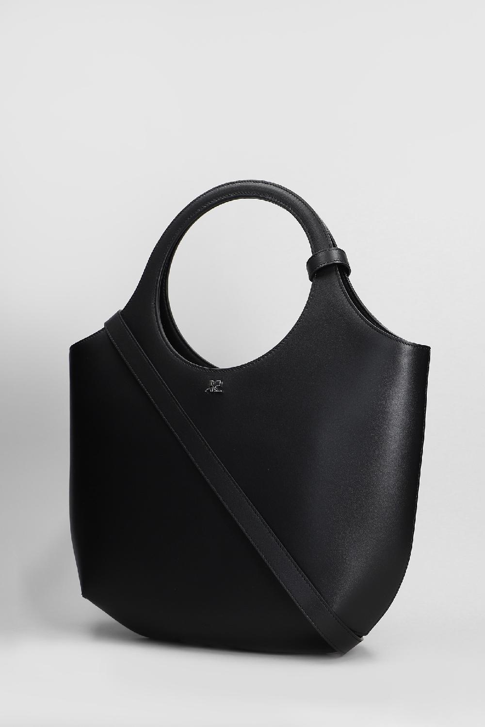 Deliberti Courreges Borsa A Spalla Holy Medium In Pelle Nera Cod. 408564 - Deliberti The Luxury Shopping