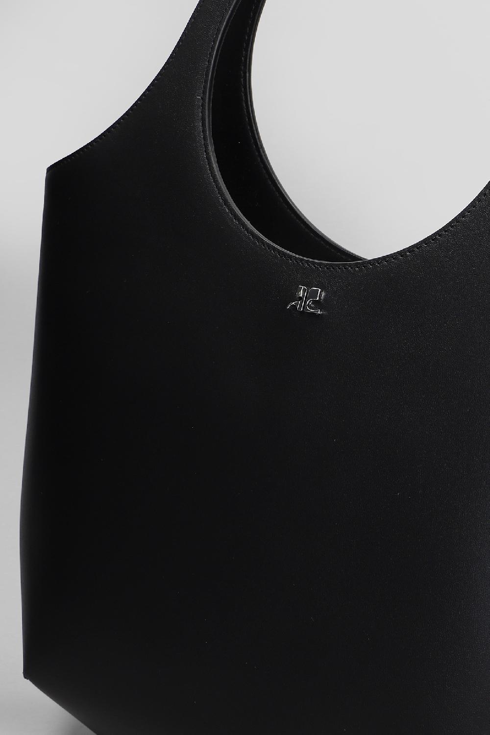 Deliberti Courreges Borsa A Spalla Holy Medium In Pelle Nera Cod. 408564 - Deliberti The Luxury Shopping