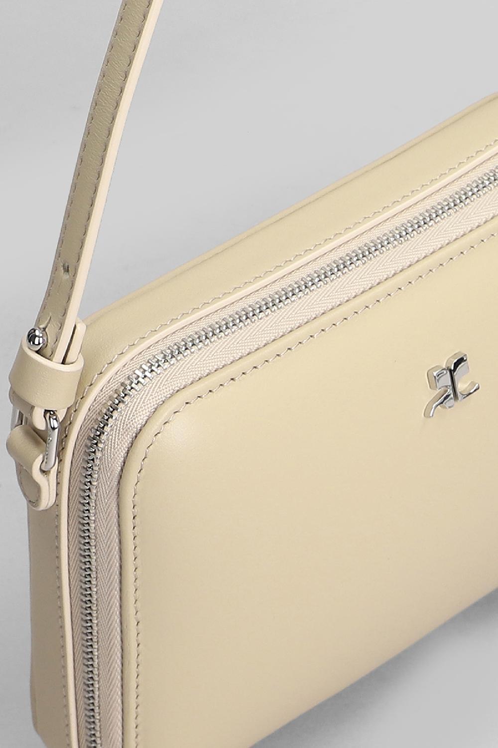 Deliberti Courreges Borsa A Spalla In Pelle Beige Cod. 408108 - Deliberti The Luxury Shopping
