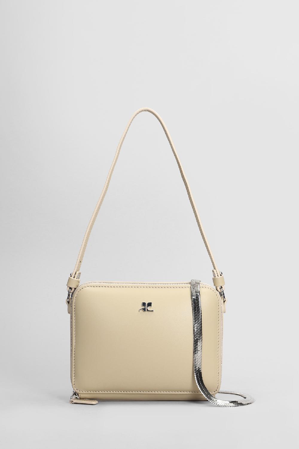 Deliberti Courreges Borsa a spalla in pelle beige cod. 408108 - Deliberti The Luxury Shopping