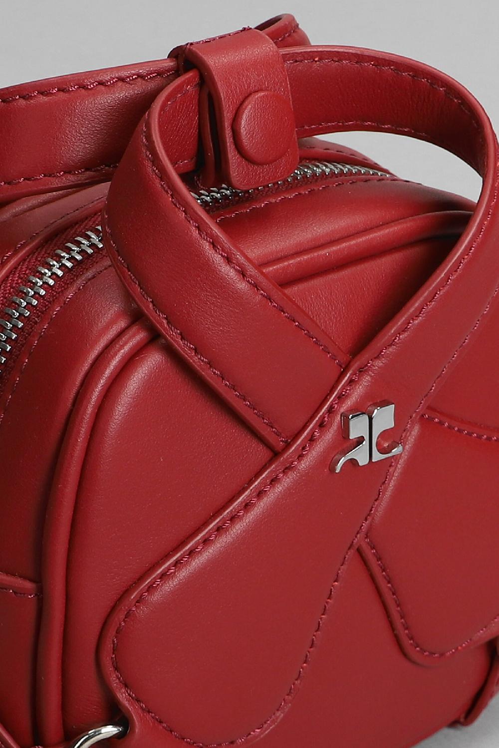 Deliberti Courreges Borsa A Spalla In Pelle Bordeaux Cod. 365135 - Deliberti The Luxury Shopping