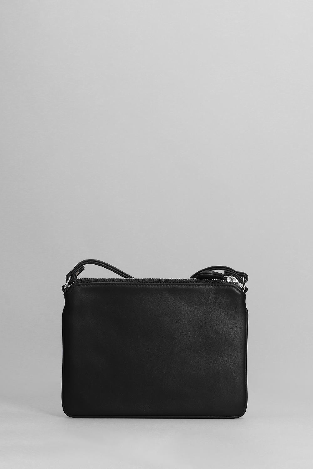 Deliberti Courreges Borsa A Spalla In Pelle Nera Cod. 357733 - Deliberti The Luxury Shopping