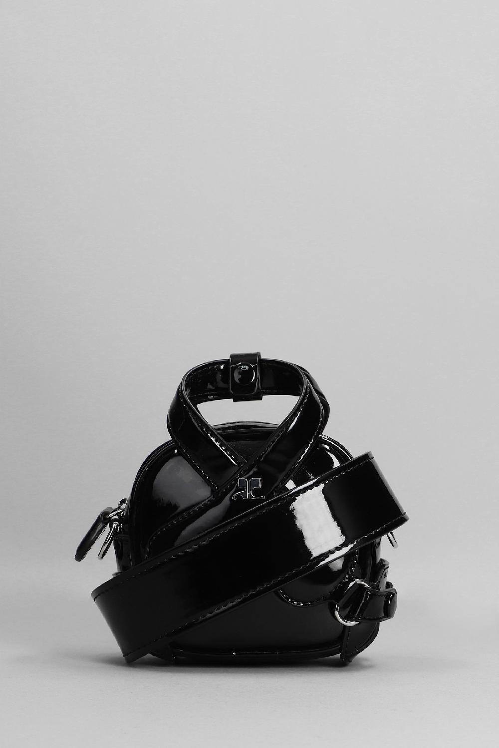 Deliberti Courreges Borsa a spalla in pelle nera cod. 365130 - Deliberti The Luxury Shopping