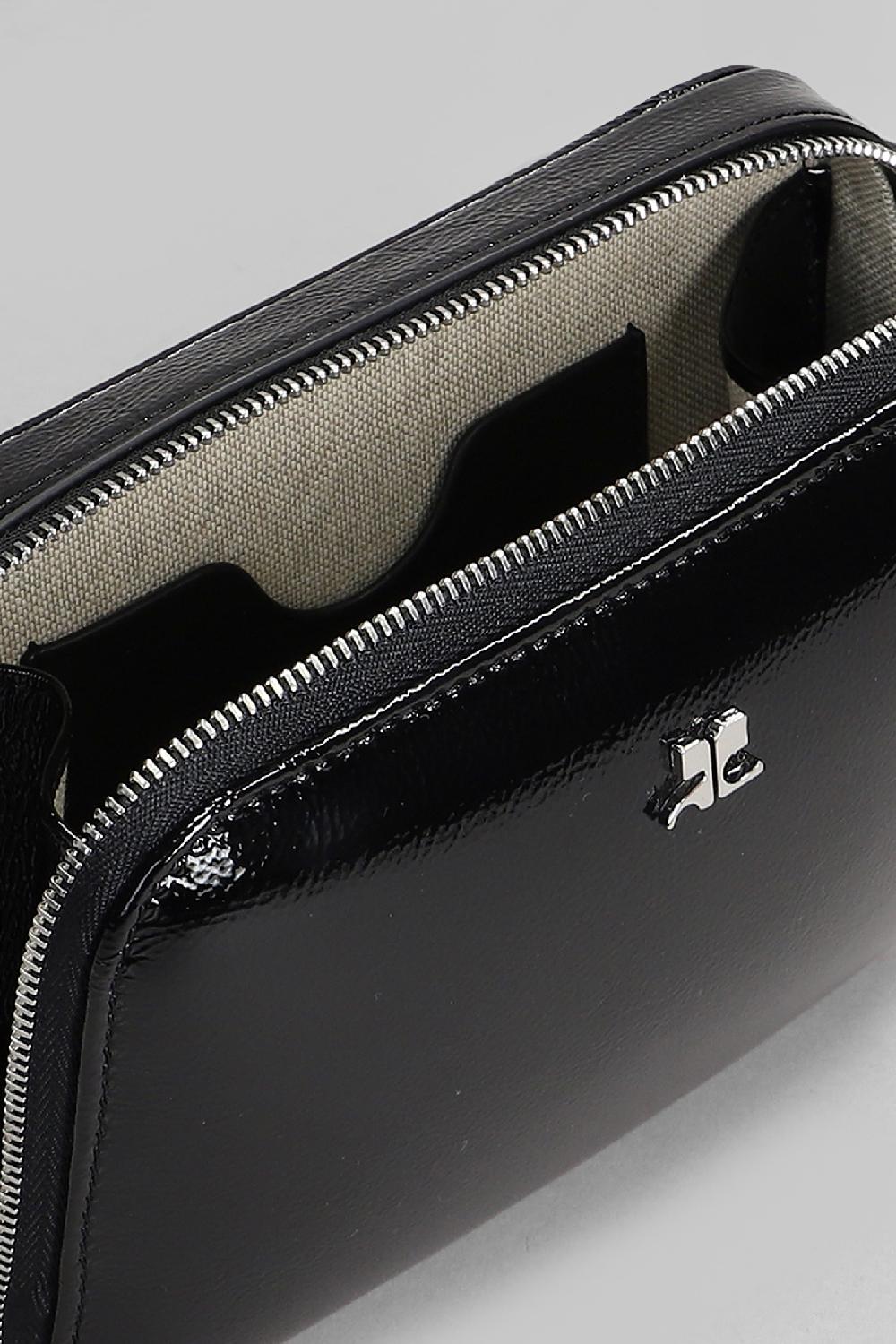 Deliberti Courreges Borsa A Spalla In Pelle Nera Cod. 408107 - Deliberti The Luxury Shopping